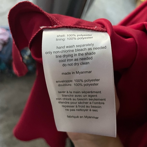 Off-Shoulder Satin A-Line Dress - Picture 9 of 10